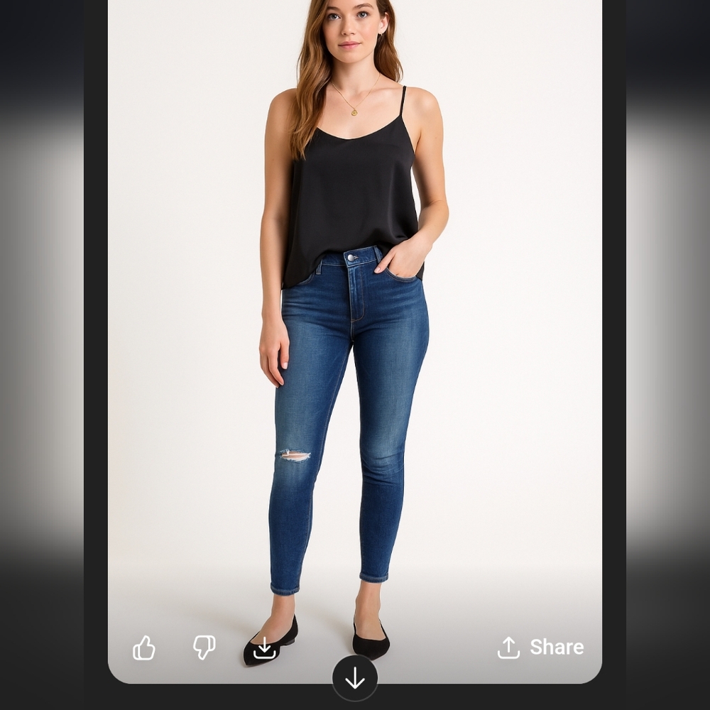 Agolde Distressed Clolette Skinny Crop Jeans